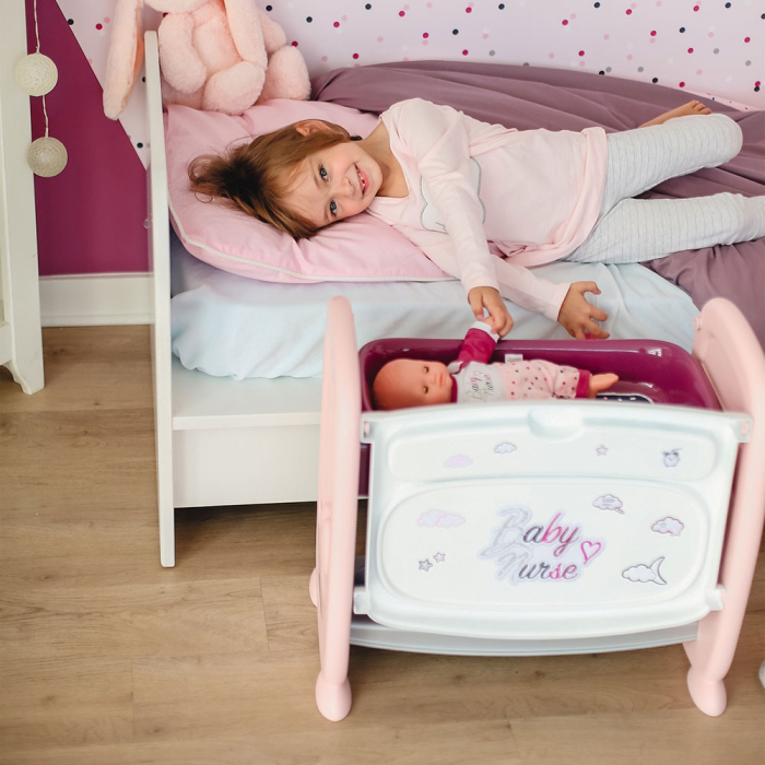 Patut Co-Sleeper pentru papusi Smoby Baby Nurse 2 in 1 [8]