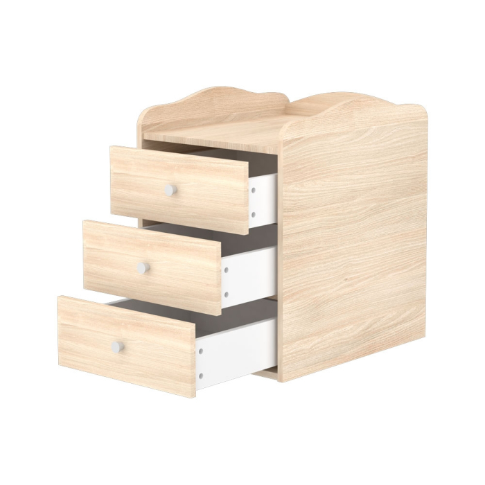 Patut copii transformabil din lemn cu 4 sertare Hubners Eva Kombi 120x60 cm natur [3]