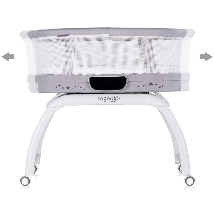 Patut cu leganare si cantar integrat Chipolino Sogno 2 in 1 grey [3]