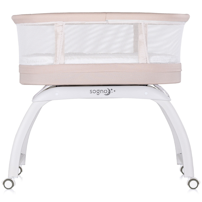 Patut cu leganare si cantar integrat Chipolino Sogno 2 in 1 macadamia [4]