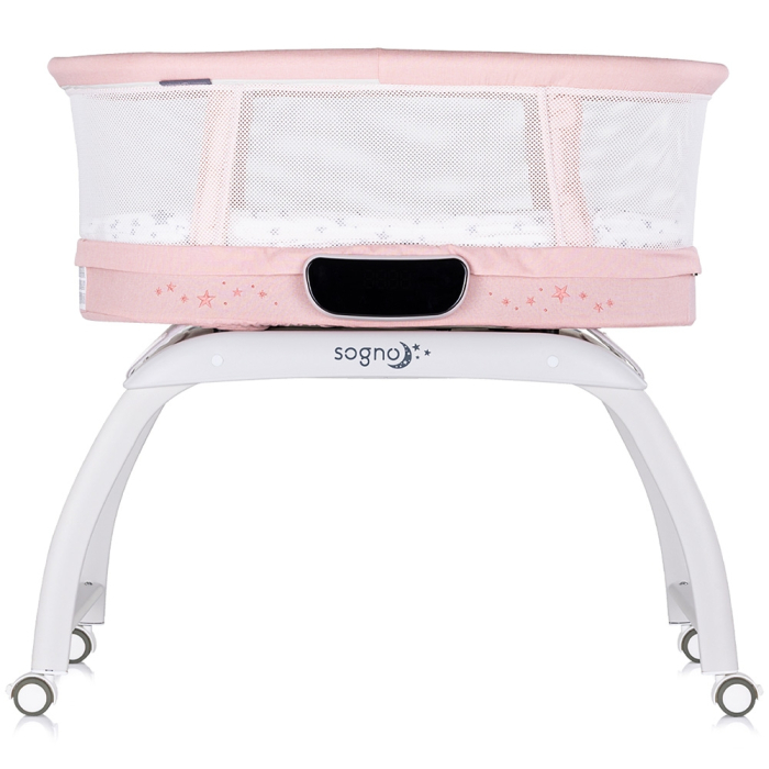 Patut cu leganare si cantar integrat Chipolino Sogno 2 in 1 pink [2]