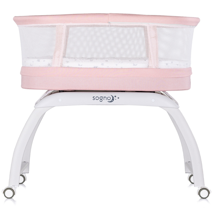 Patut cu leganare si cantar integrat Chipolino Sogno 2 in 1 pink [4]