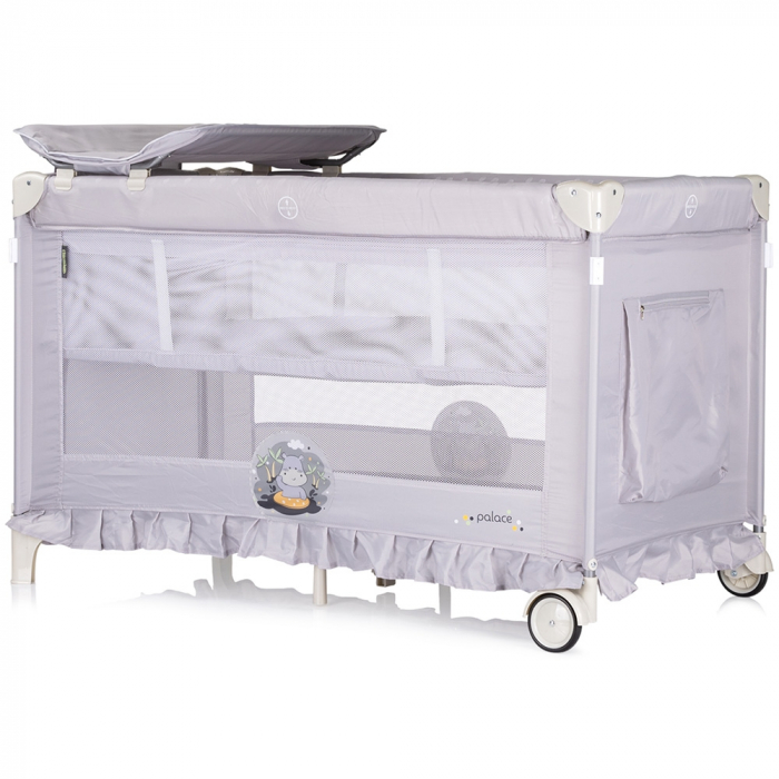 Patut pliabil Chipolino Palace Hippo grey [4]