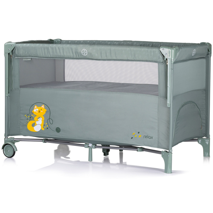 Patut pliabil Chipolino Relax basil cu laterala culisanta [2]