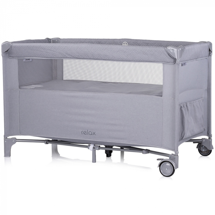 Patut pliabil Chipolino Relax cloud linen cu laterala culisanta [3]
