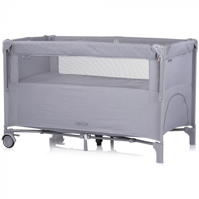 Patut pliabil Chipolino Relax cloud linen cu laterala culisanta [2]