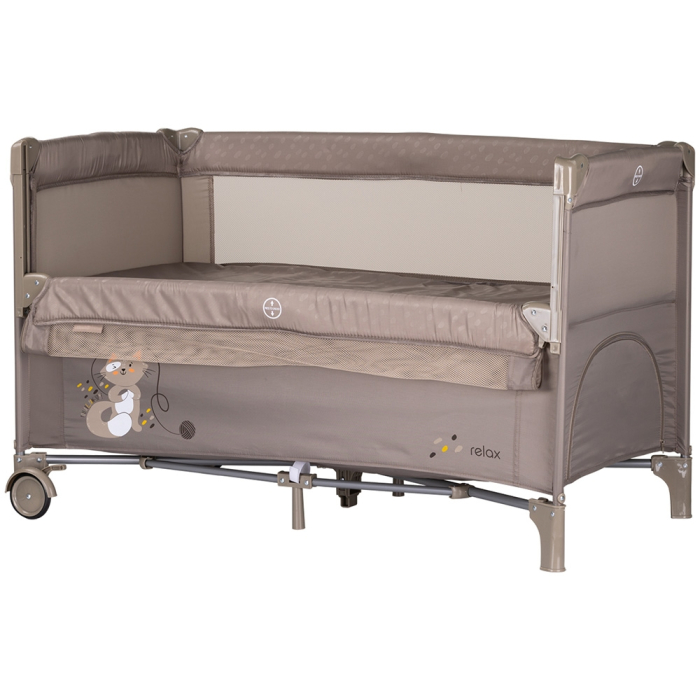 Patut pliabil Chipolino Relax tiramisu cu laterala culisanta [1]