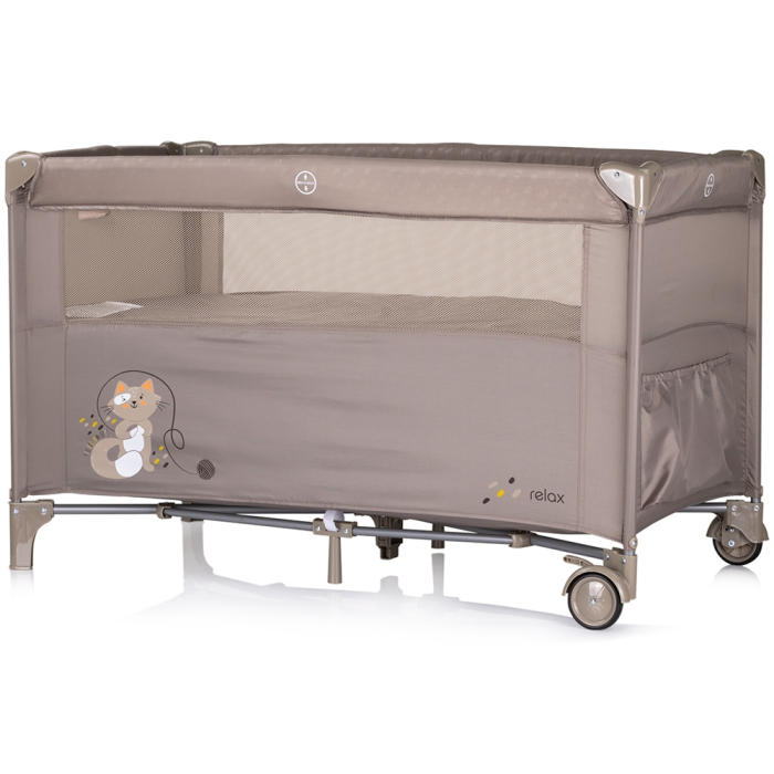 Patut pliabil Chipolino Relax tiramisu cu laterala culisanta [3]