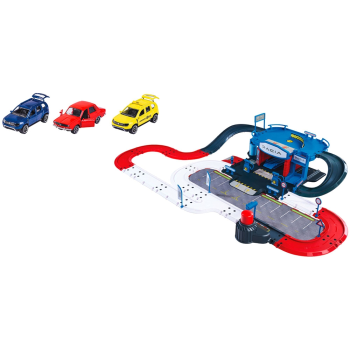 Pista de masini Majorette Dacia Service Center cu 3 masinute [1]