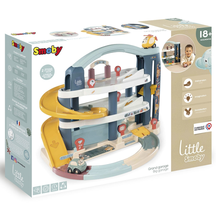 Pista de masini Smoby Big Garage cu masinuta si elicopter [9]