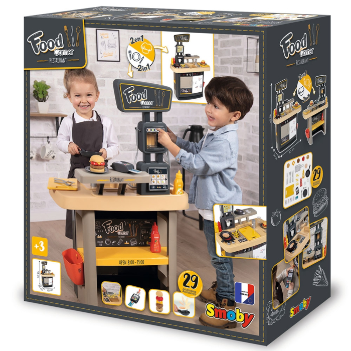 Restaurant pentru copii Smoby Food Corner negru [26]