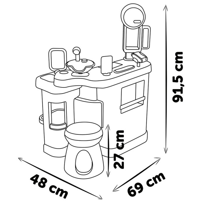 Salon coafura pentru copii Smoby Barber Shop, Barber and Cut negru [4]