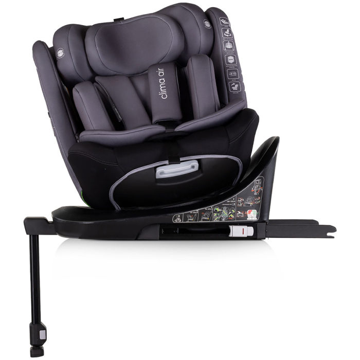 Scaun auto Chipolino Clima Air I-Size 40-150 cm cu sistem Isofix si sezut rotativ anthracite [6]