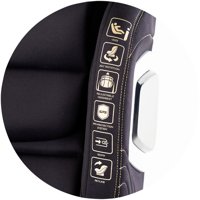 Scaun auto Chipolino Clima Air I-Size 40-150 cm cu sistem Isofix si sezut rotativ blackberry [12]
