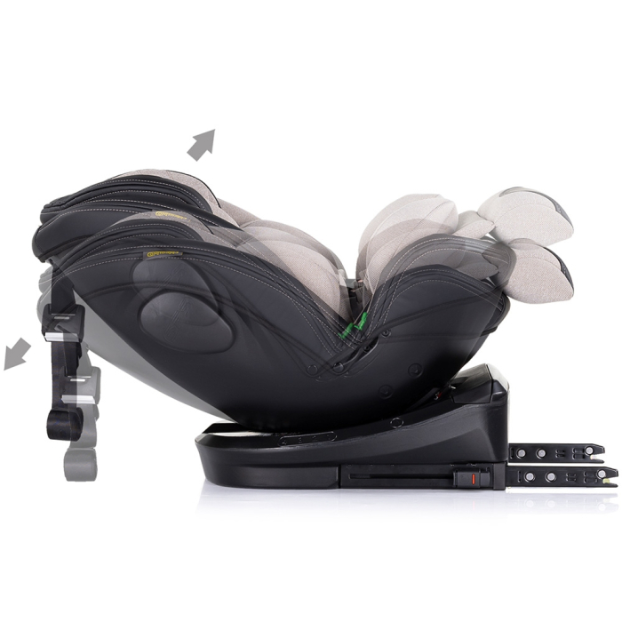 Scaun auto Chipolino Hypnotic I-Size 40-150 cm cu sistem Isofix si sezut rotativ tiramisu [9]