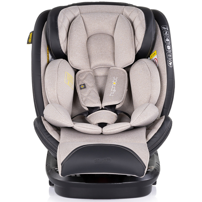 Scaun auto Chipolino Hypnotic I-Size 40-150 cm cu sistem Isofix si sezut rotativ tiramisu [2]