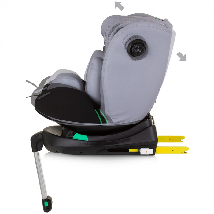 Scaun auto Chipolino Olympus I-Size 40-150 cm ash grey cu sistem Isofix [5]