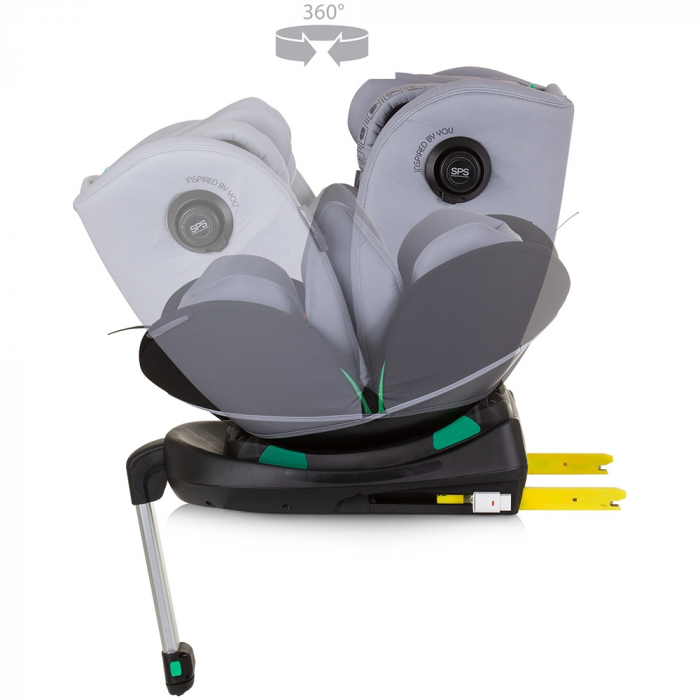 Scaun auto Chipolino Olympus I-Size 40-150 cm ash grey cu sistem Isofix [7]