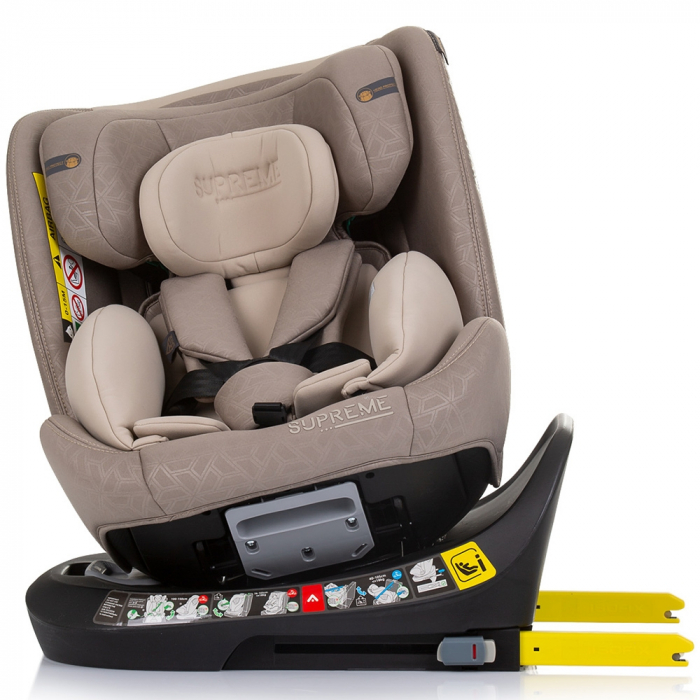 Scaun auto Chipolino Supreme I-Size 40-150 cm cu sistem Isofix macadamia [6]