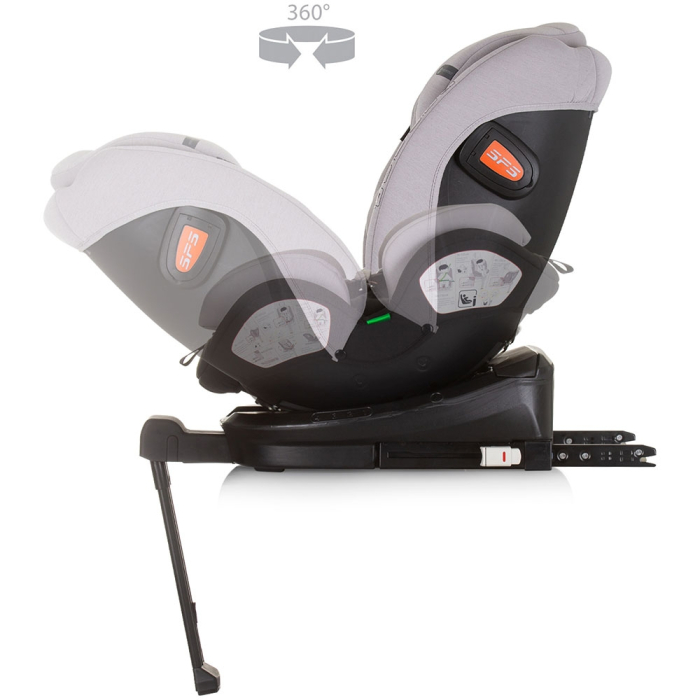 Scaun auto Chipolino Tourino I-Size 40-150 cm ash grey cu sistem Isofix [7]