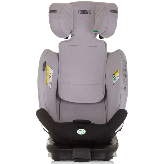 Scaun auto Chipolino Tourino I-Size 40-150 cm ash grey cu sistem Isofix [9]