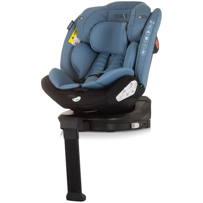 Scaun auto Chipolino Tourino I-Size 40-150 cm blue cu sistem Isofix [2]