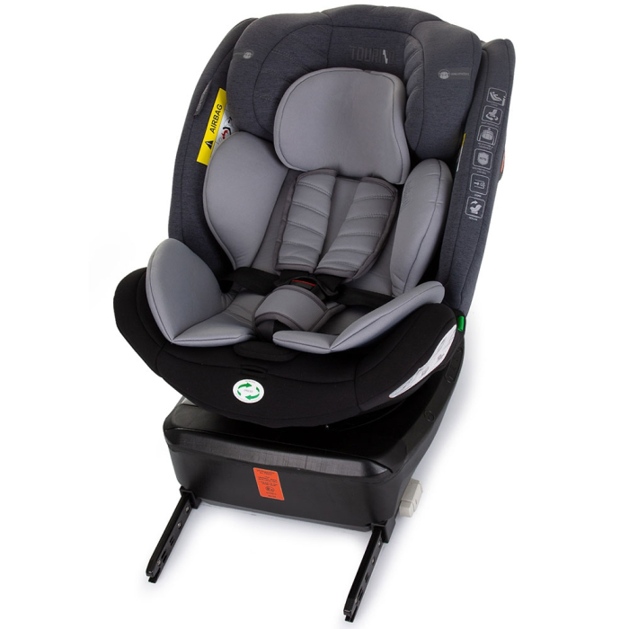 Scaun auto Chipolino Tourino I-Size 40-150 cm grey mix cu sistem Isofix [10]