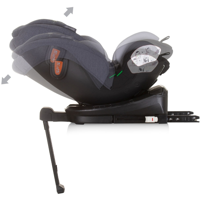 Scaun auto Chipolino Tourino I-Size 40-150 cm grey mix cu sistem Isofix [8]