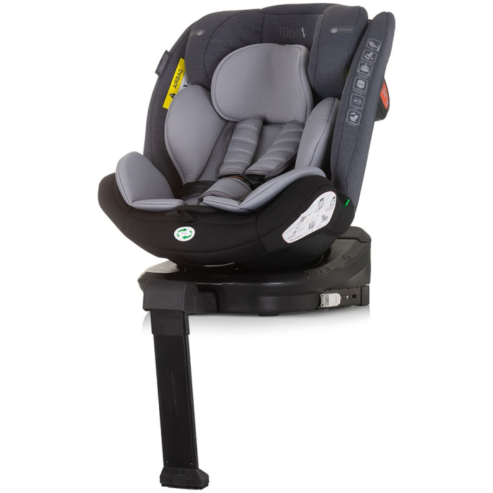 Scaun auto Chipolino Tourino I-Size 40-150 cm grey mix cu sistem Isofix [2]