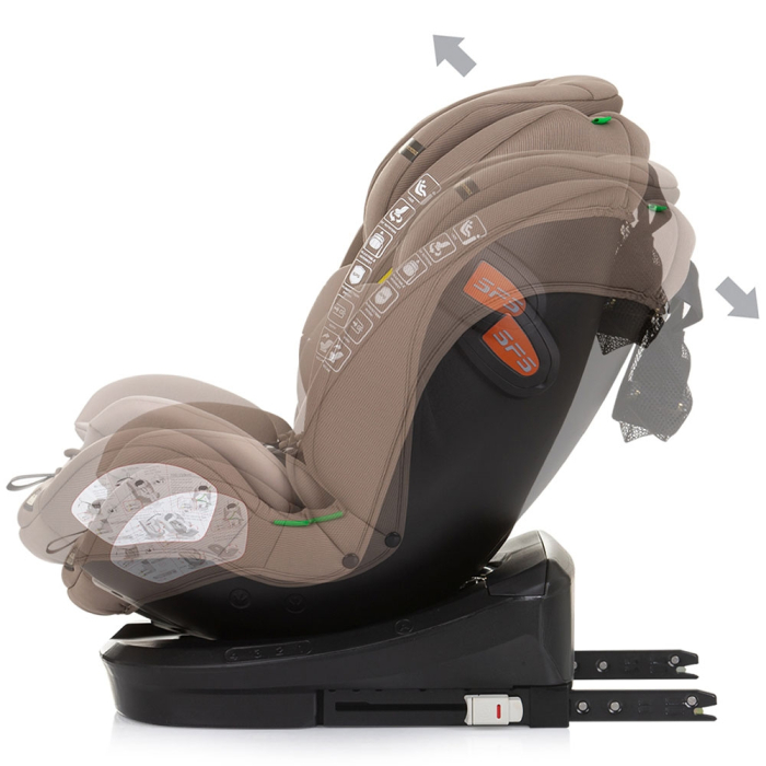 Scaun auto Chipolino Volare I-Size 40-150 cm macadamia cu sistem Isofix [5]