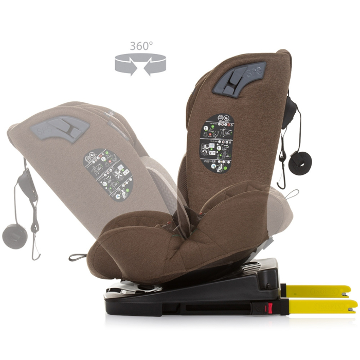 Scaun auto Chipolino X Factor I-Size 40-150 cm macadamia cu sistem Isofix [6]