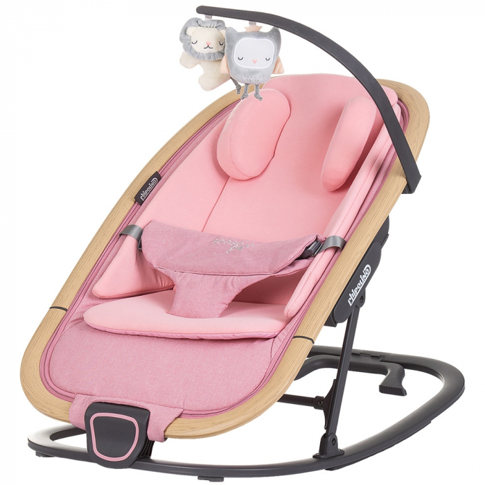 Scaunel balansoar Chipolino Senso pink marshmallow wood [1]