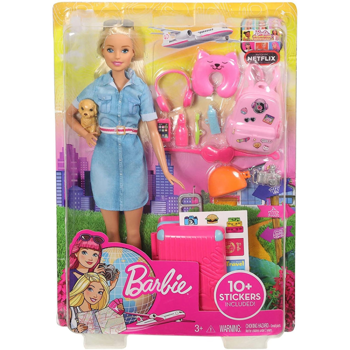Set Barbie by Mattel Travel papusa cu accesorii FWV25 [7]