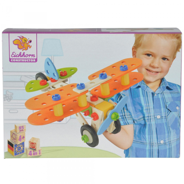 Set constructie din lemn Eichhorn Constructor Biplane 85 piese [8]