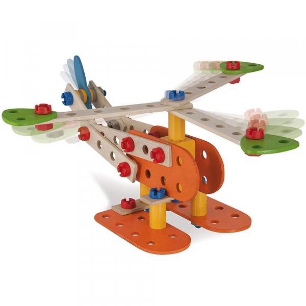 Set constructie din lemn Eichhorn Constructor Biplane 85 piese [5]