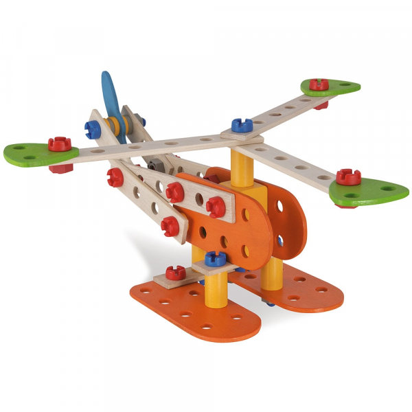 Set constructie din lemn Eichhorn Constructor Biplane 85 piese [2]
