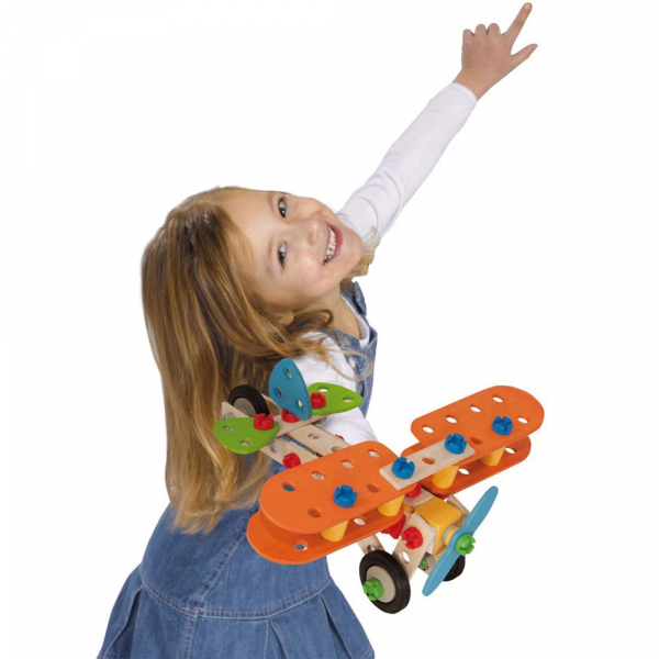 Set constructie din lemn Eichhorn Constructor Biplane 85 piese [7]