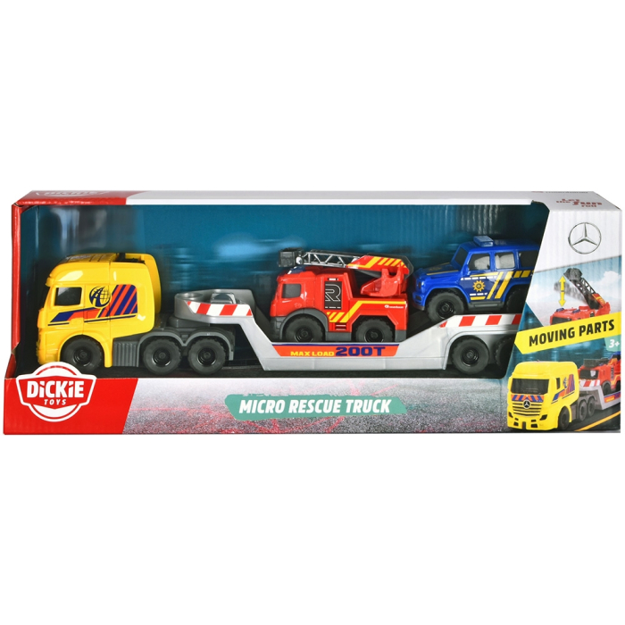 Set Dickie Toys Micro Rescue Truck cu un camion de salvare si 2 vehicule [3]