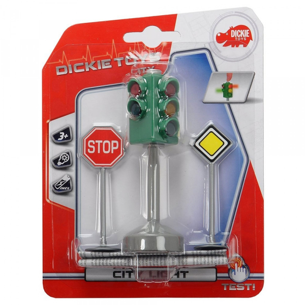 Set Dickie Toys Semafor City Light cu 2 semne rutiere [2]
