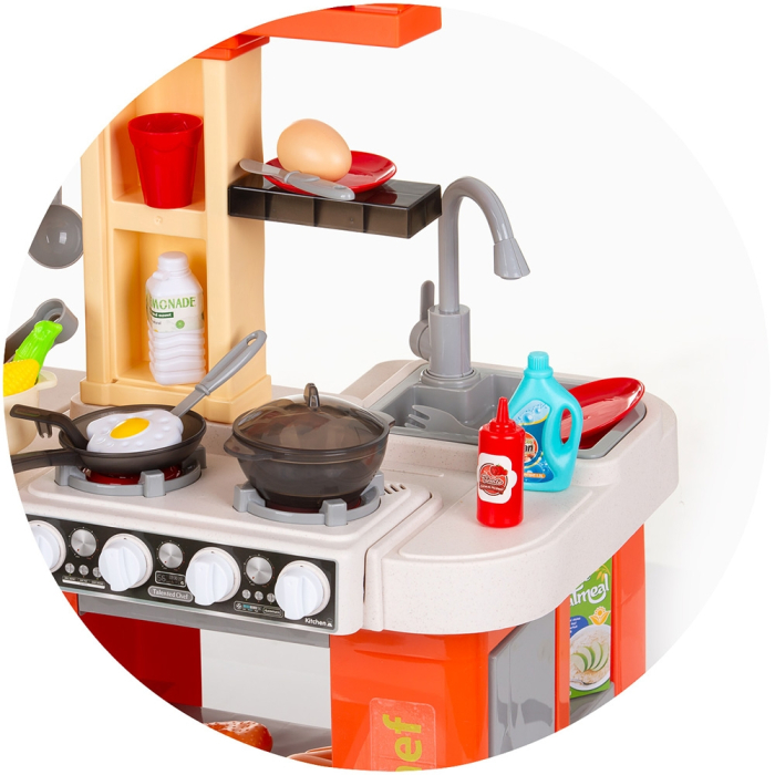 Set jucarie Chipolino Kitchen 84 cm cu sistem de curgere apa, lumini, sunete si 79 accesorii [7]