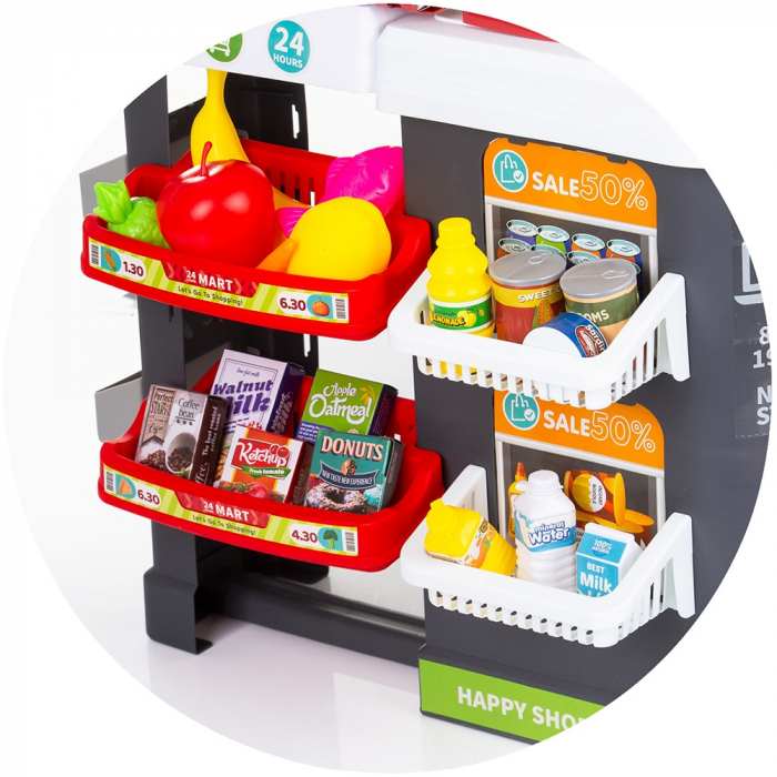 Set jucarie Chipolino Supermarket 87 cm cu lumini, sunete si 81 accesorii [11]