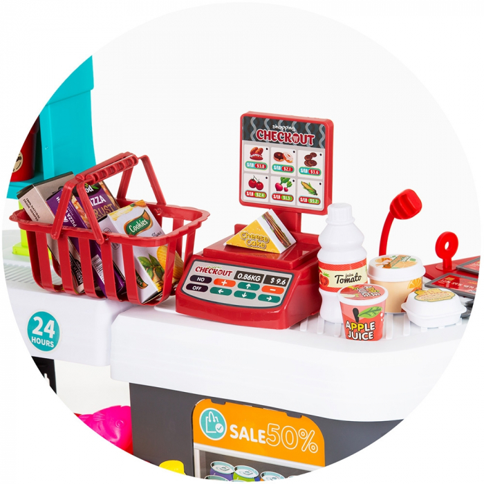 Set jucarie Chipolino Supermarket 87 cm cu lumini, sunete si 81 accesorii [10]