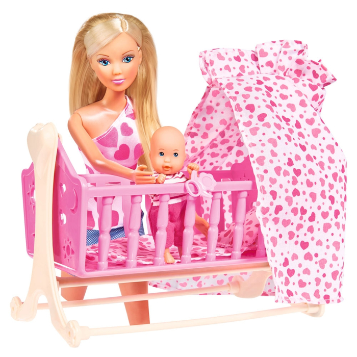 Set Simba Steffi Love New Born Baby Set papusa 29 cm, 1 bebelus si accesorii [3]