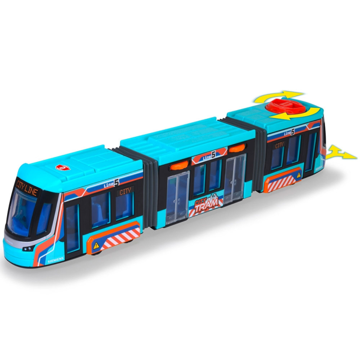 Tramvai Dickie Toys Siemens City Tram 41,5 cm albastru [2]