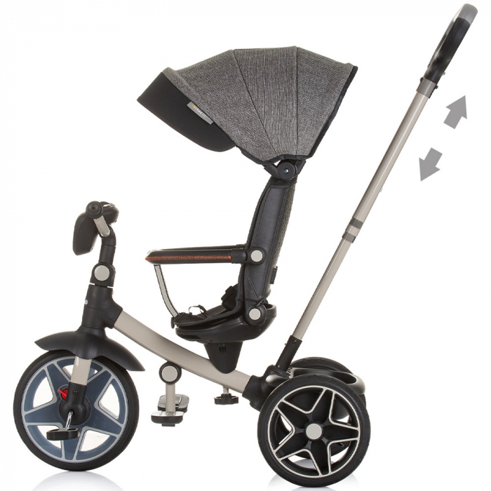 Tricicleta cu copertina si sezut reversibil Chipolino Derby granite [2]
