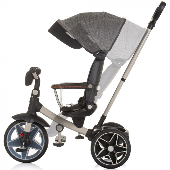 Tricicleta cu copertina si sezut reversibil Chipolino Derby granite [4]