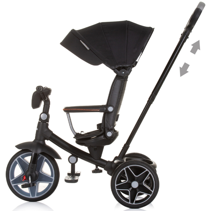 Tricicleta cu copertina si sezut reversibil Chipolino Derby obsidian [2]