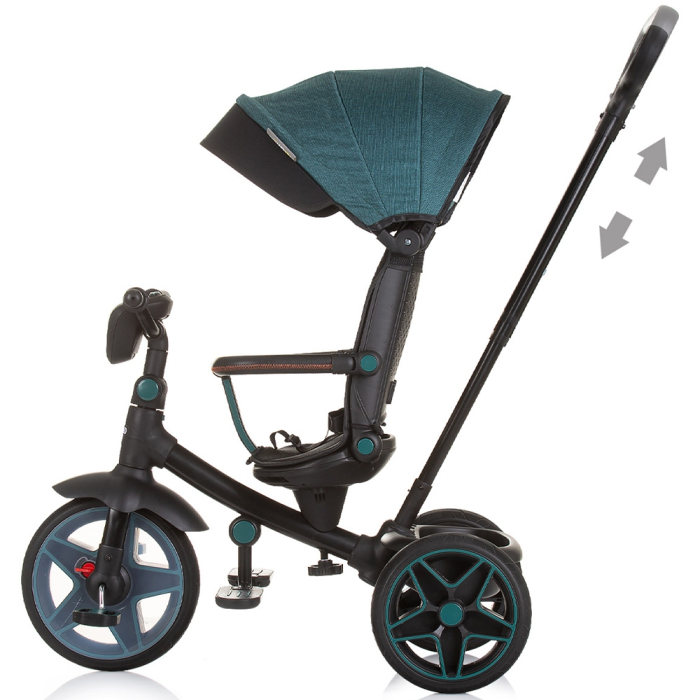 Tricicleta cu copertina si sezut reversibil Chipolino Derby teal [2]