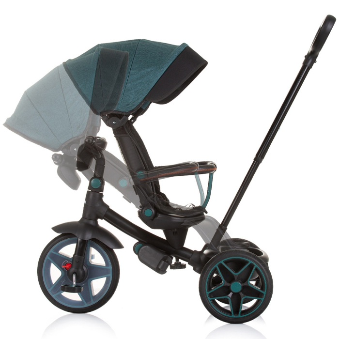 Tricicleta cu copertina si sezut reversibil Chipolino Derby teal [7]
