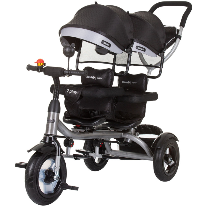 Tricicleta gemeni Chipolino 2Play obsidian silver [1]